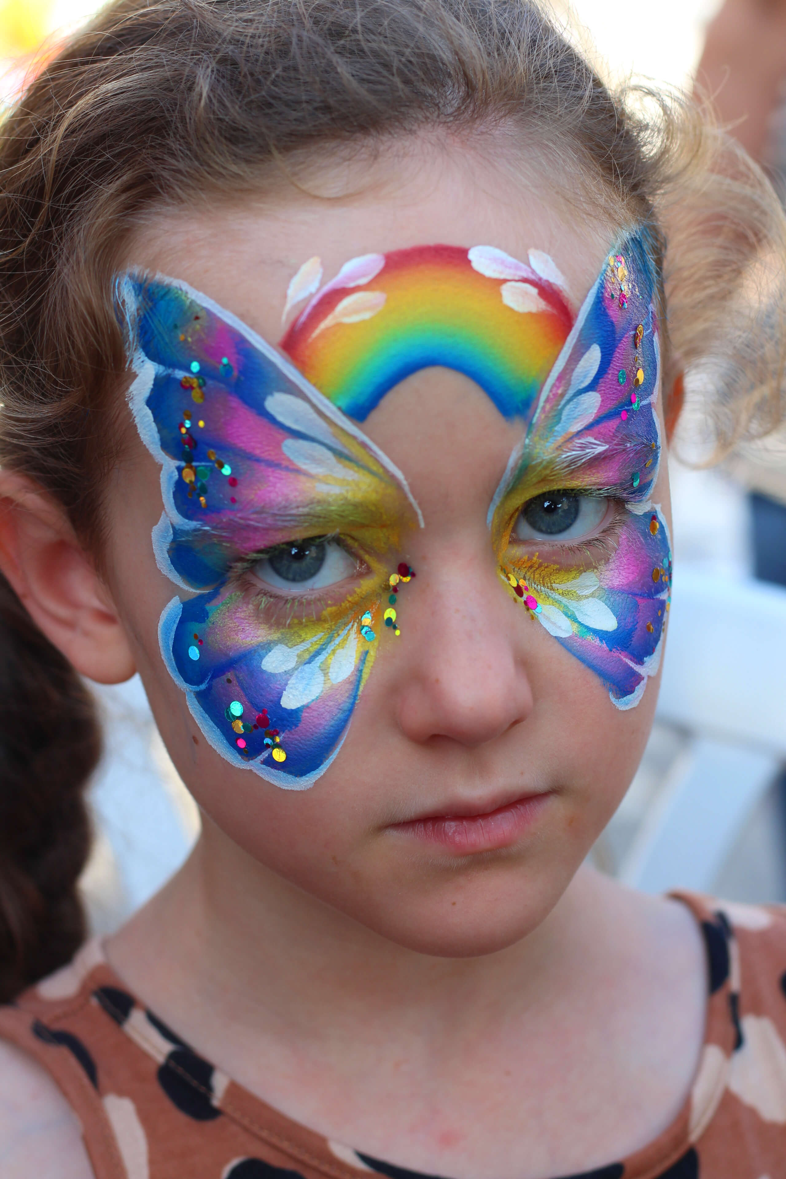 ציורי פנים קשת ופרפר